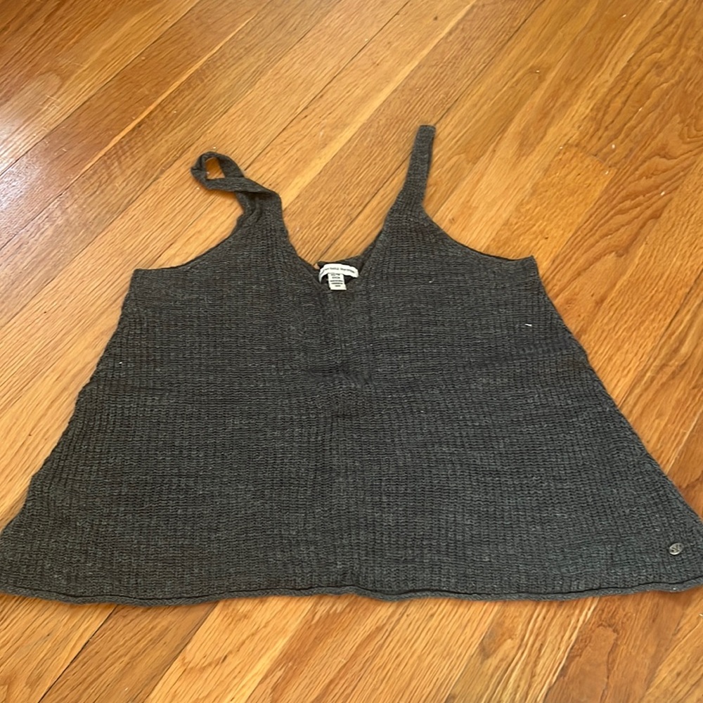 American eagle grey knit tank top